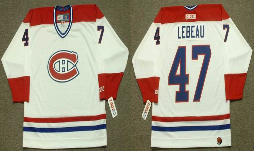 2019 Men Montreal Canadiens #47 Lebeau White CCM NHL jerseys